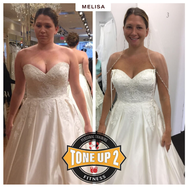 Before and after transformation of a Tone Up 2 Fitness client in Chicago